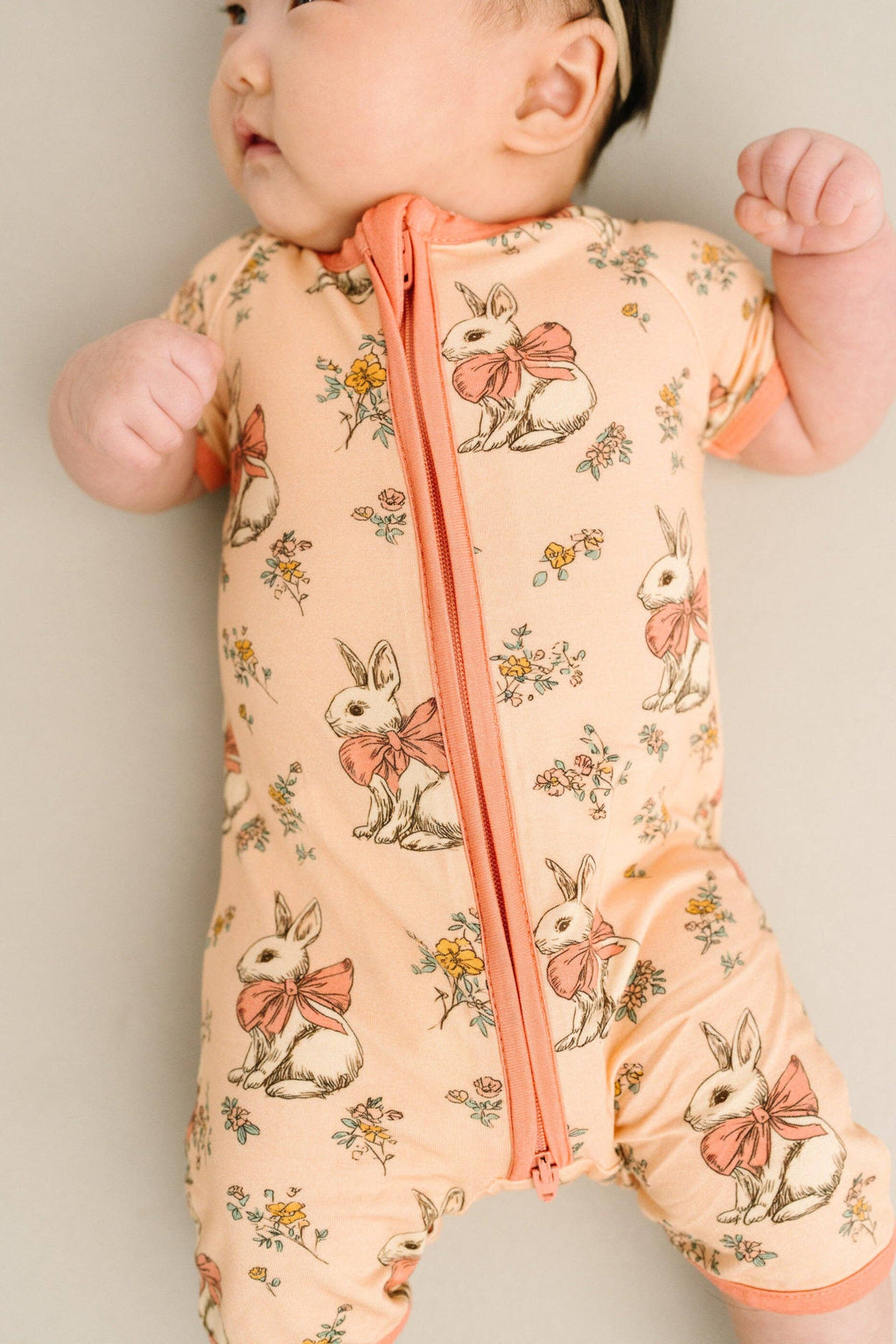 Vintage Bunny Bamboo Short Romper