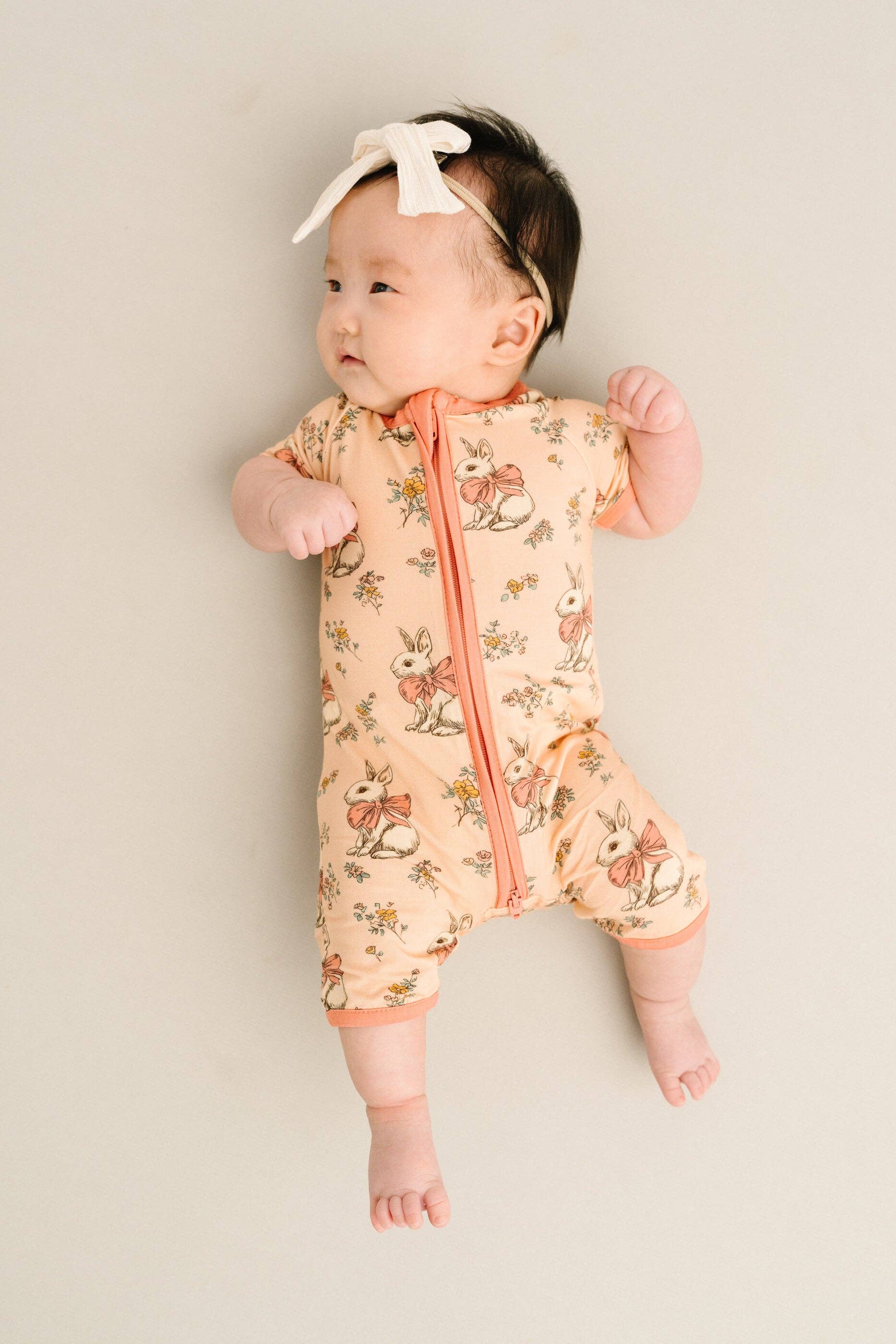 Vintage Bunny Bamboo Short Romper
