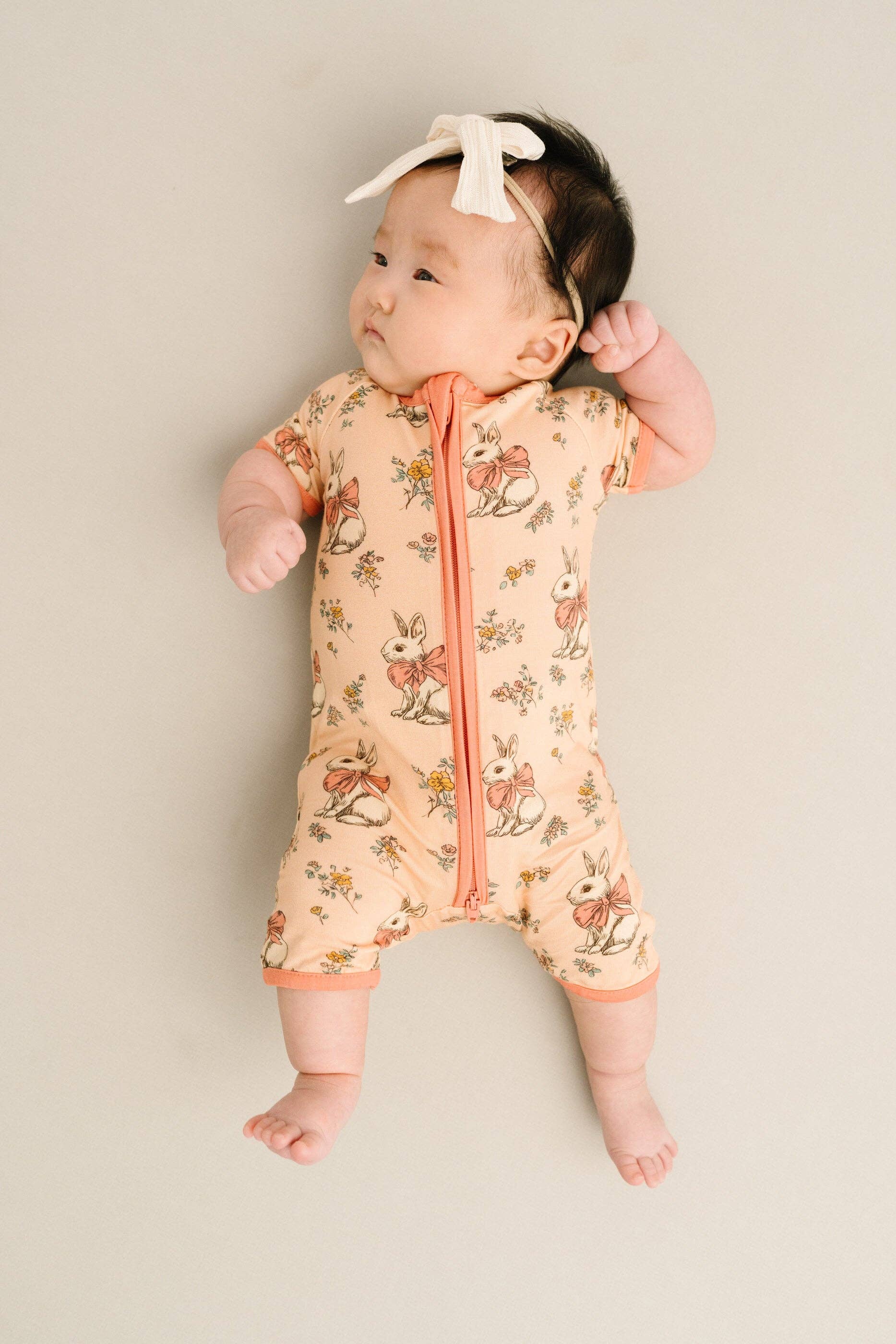 Vintage Bunny Bamboo Short Romper