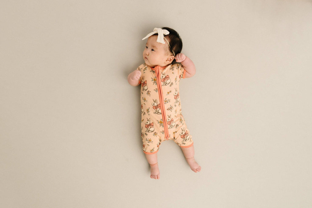 Vintage Bunny Bamboo Short Romper