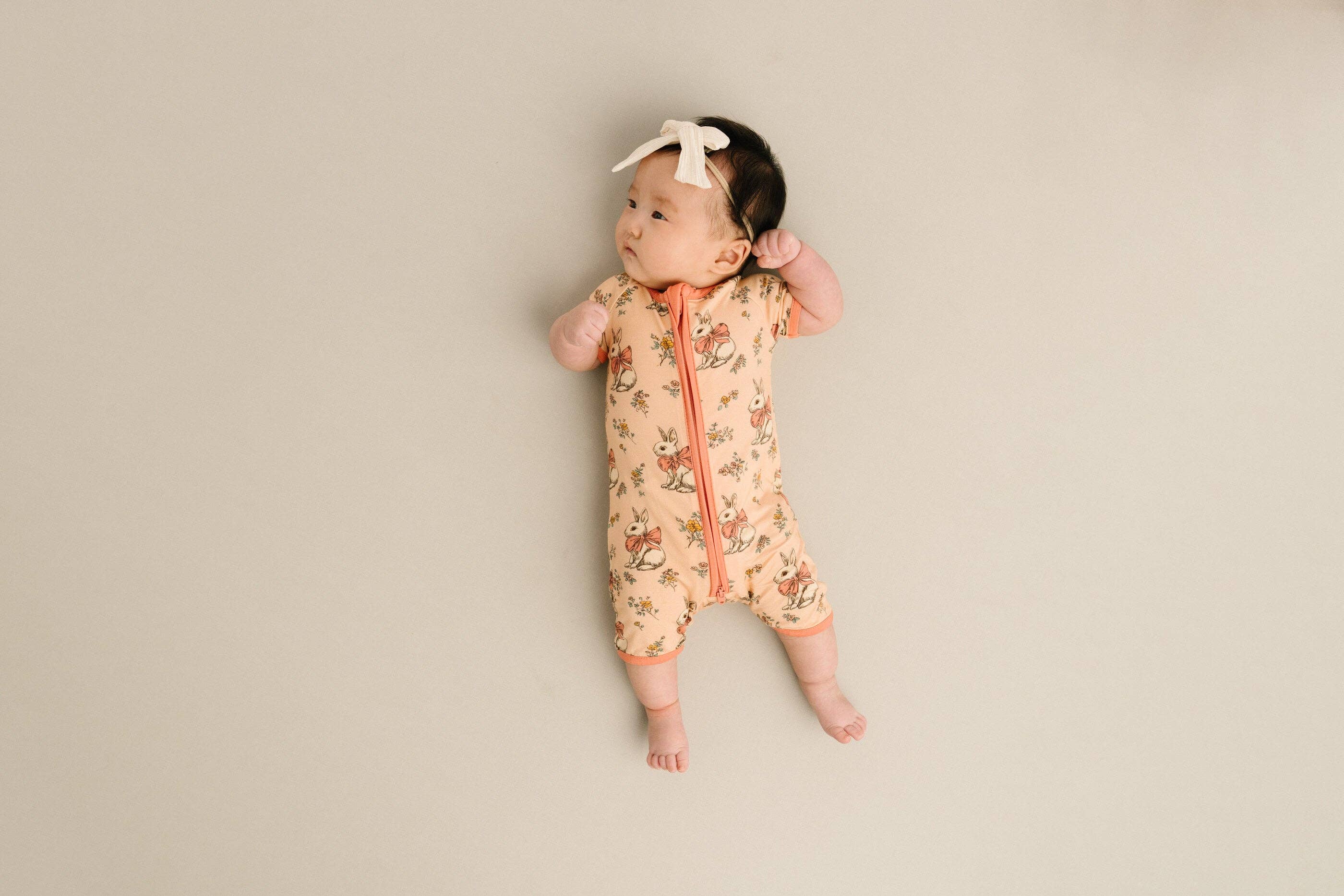Vintage Bunny Bamboo Short Romper